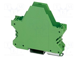 Enclosure base; with FE contact; green; UL94V-0; ME 22,5; Y: 99mm