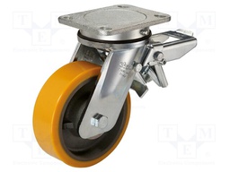 Transport wheel; Ø: 125mm; W: 50mm; H: 182mm; torsional with lock