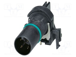 Connector: M12; contact insert; PIN: 4; 250V; angled; IP67; THT; 4A
