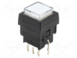 Switch: push-button; Pos: 2; DPDT; 0.1A/30VDC; transparent; THT