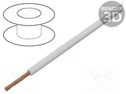 Wire; FLRYW-B; 1x2.5mm2; stranded; Cu; PVC; white; 60V; Class: 5