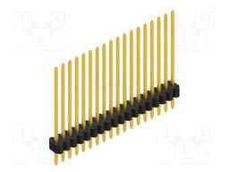 Connector: pin strips; pin header; male; PIN: 18; 1.27mm; THT; 1x18