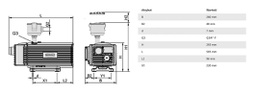 Vacuum pump; 62dBA; IP54; Suction rate @50Hz: 25m3/h; EVE-TR