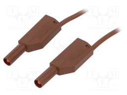 Test lead; PVC; 2m; brown; 32A; Type: with 4mm axial socket