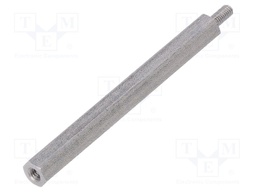 Screwed spacer sleeve; Int.thread: M2,5; 50mm; Ext.thread: M2,5