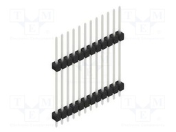 Connector: pin strips; pin header; male; PIN: 12; 2.54mm; THT; 1x12