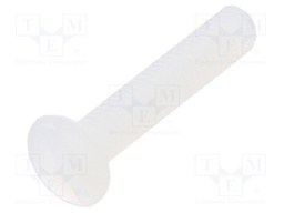 Screw; M3x16; 0.5; Head: countersunk; slotted; 1mm; polyamide