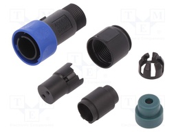 Connector: circular; plug; female; PIN: 2; w/o contacts; for cable