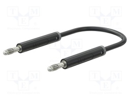 Test lead; 60VDC; 30VAC; 19A; banana plug 4mm,both sides; black