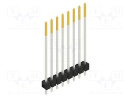 Connector: pin strips; pin header; male; PIN: 8; 2.54mm; THT; 1x8