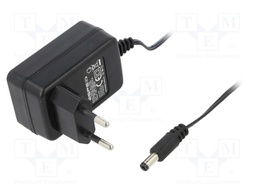 Power supply: switched-mode; 12VDC; 0.8A; Out: 5,5/2,1; 9.6W; 1.45m