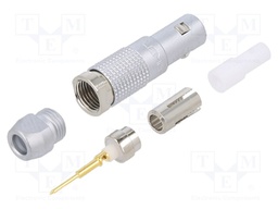 Connector: coaxial; Series: 00; plug; male; soldering; for cable