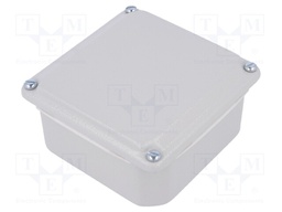 Enclosure: multipurpose; X: 105mm; Y: 105mm; Z: 49mm; steel; grey
