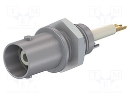 Connector: socket; BNC; grey; Connection: screw; on panel; 5÷40°C
