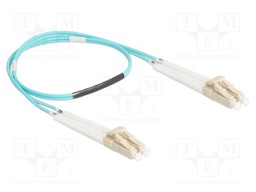Fiber patch cord; OM3; LC/PC,both sides; 0.5m; 50/125um; LSZH