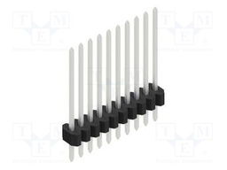 Connector: pin strips; pin header; male; PIN: 10; 1.27mm; THT; 1x10