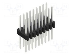 Connector: pin strips; pin header; male; PIN: 18; 1.27mm; THT; 2x9
