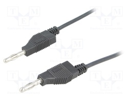 Test lead; silicone; 1m; black; 15A; 60V; Cond.cross sec: 0.75mm2