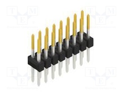 Connector: pin strips; pin header; male; PIN: 16; 2.54mm; THT; 2x8
