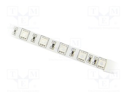 LED tape; RGB; 5050; 12V; LED/m: 60; 10mm; white PCB; IP20; 120°