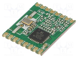 Module: RF; FM receiver; FSK; 868MHz; SPI; -120dBm; 1.8÷3.6VDC