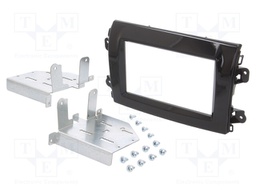 Radio mounting frame; Fiat; 2 DIN; black gloss