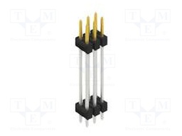 Connector: pin strips; pin header; male; PIN: 6; 2.54mm; THT; 2x3