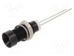 Indicator: LED; recessed; green; 2.2VDC; Ø6mm; 2pin; metal