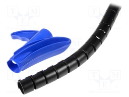 Spiral wrapping; ØBundle : 25mm; polypropylene; black; L: 2m