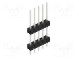 Connector: pin strips; pin header; male; PIN: 5; 2.54mm; THT; 1x5