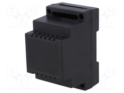 Enclosure: for DIN rail mounting; Y: 89mm; X: 53mm; Z: 65mm; ABS