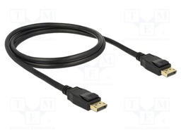 Cable; DisplayPort plug,both sides; DisplayPort 1.2; 1m; black