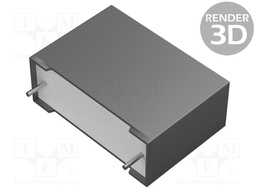 Capacitor: polypropylene; X2; 1uF; 22.5mm; ±10%; 26.5x18.5x10mm