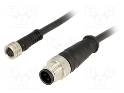 Cable: for sensors/automation; M12-M8; PIN: 4; 3m; 484030E02M030