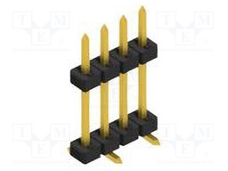 Connector: pin strips; pin header; male; PIN: 4; 2mm; SMT; 1x4; 100V