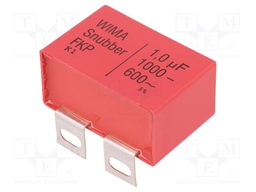 Capacitor: polypropylene; 1uF; ±5%; 27x37.5x56mm; 1kVDC