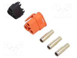 Connector: DC supply; plug; female; PIN: 3; for cable; soldering