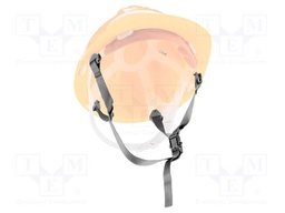Strap; protective helmet