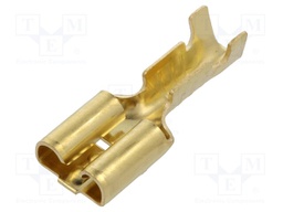 Terminal: flat; 6.3mm; 0.8mm; female; 0.5÷1.5mm2; crimped; straight
