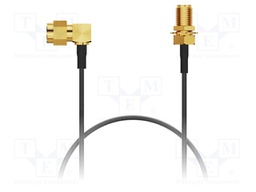 Cable; 304.8mm; SMA male,SMA female; black; angled; -40÷105°C