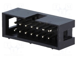 Socket; IDC; male; PIN: 14; straight; THT; gold-plated; 2.54mm