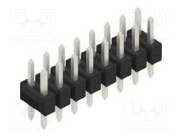 Connector: pin strips; pin header; male; PIN: 16; 2.54mm; THT; 2x8