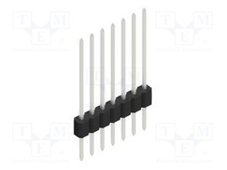 Connector: pin strips; pin header; male; PIN: 7; 1.27mm; THT; 1x7