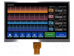 Display: TFT; 10.1"; 1024x600; Illumin: LED; Dim: 235x143x5.05mm