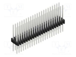 Connector: pin strips; pin header; male; PIN: 44; 1.27mm; THT; 2x22