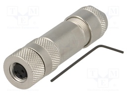 Connector: M8; female; PIN: 3; straight; shielded; for cable; plug