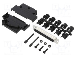 D-Sub HD; PIN: 62; female; unshielded; angled 45°; soldering