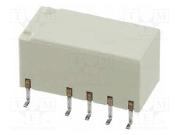 Relay: electromagnetic; DPDT; Ucoil: 5VDC; 0.5A/125VAC; 2A/30VDC