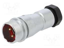 WF20; plug; male; PIN: 2; IP65; 5÷12mm; 25A; soldering; for cable