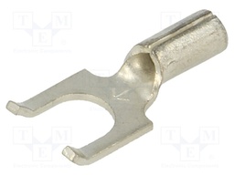 Fork terminal; M4,5; crimped; for cable; non-insulated; copper